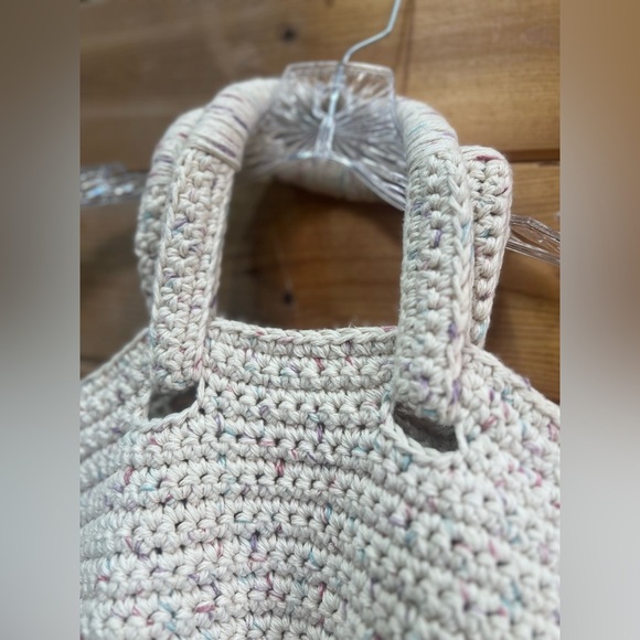 Handmade Knit Oversized Tote Bag Sturdy and Well Made! Market Shopping Bag - Picture 4 of 12